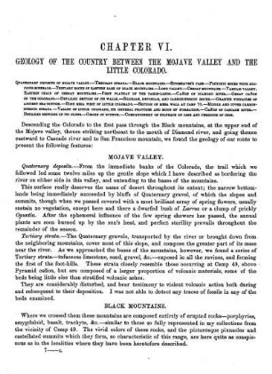 Geology of the country between the Mojave Valley and Flax River.