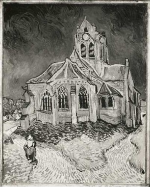 Die Kirche von Auvers : Vincent van Gogh (1853-1890). Die Kirche von Auvers