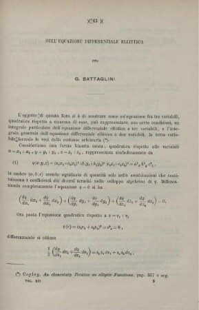Sull'equazione differenziale ellittica.
