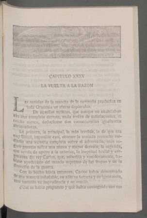 Capítulo XXXV - La vuelta a la razón
