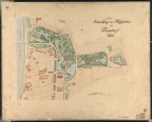 Entwicklung des Hofgartens zu Düsseldorf. 1925.