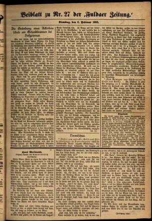 Ausgabe vom Samstag, den 03. Februar 1883.