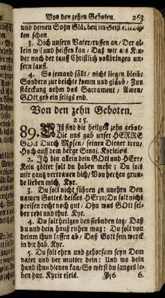 Von den zehn Geboten.