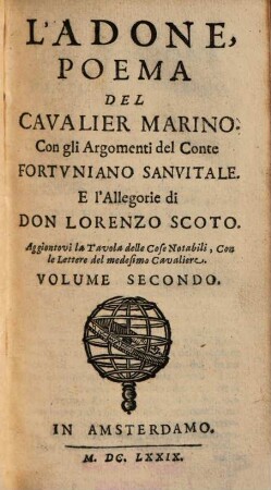 L' Adone : Poema Del Cavalier Marino, 2