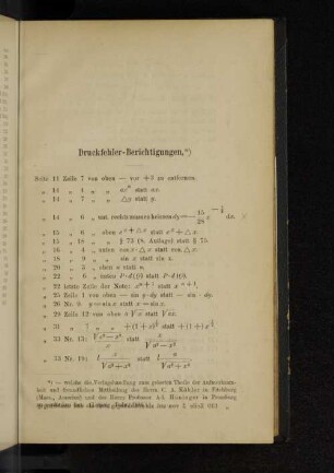 Druckfehler-Berichtigungen,*)