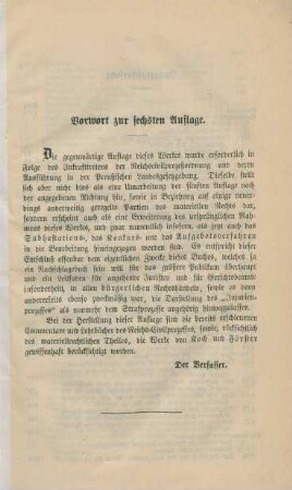 Vorwort zur sechsten Auflage.