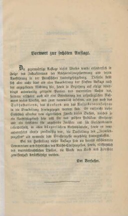 Vorwort zur sechsten Auflage.