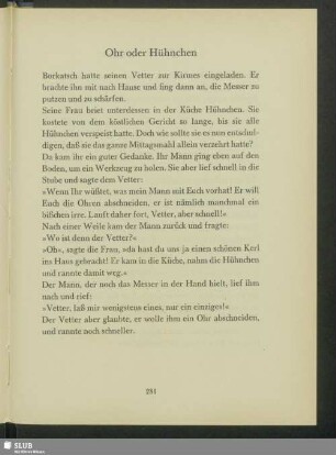 Ohr oder Hühnchen