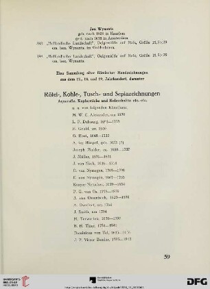 Rötel-, Kohle-, Tusch- und Sepiazeichnungen