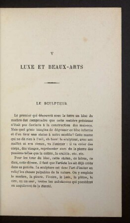 V. Luxe et beaux-arts