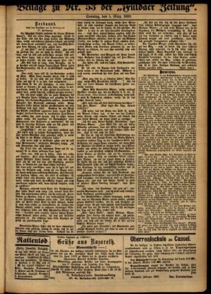 Zweite Ausgabe vom Sonntag, den 05. März 1893.