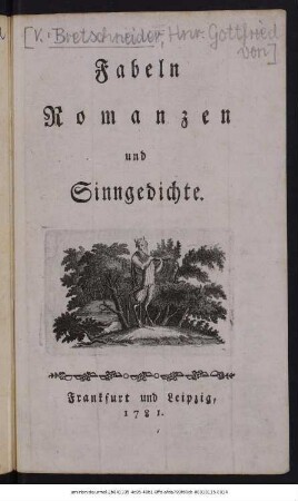 Fabeln, Romanzen und Sinngedichte