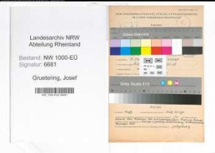 Entnazifizierung Josef Gruetering, geb. 17.09.1897 ()