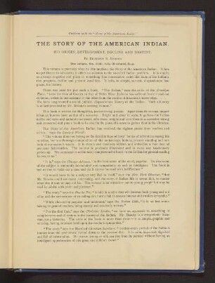 The story of the american indian.