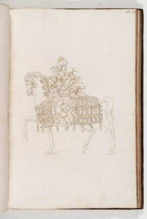Reiter mit Turban und Schwert, in: Equestrium statuarum [...] formae [...] artificiosissime pictis, Bl. 59