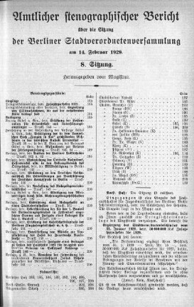 Sitzung 8, 14. Februar 1929