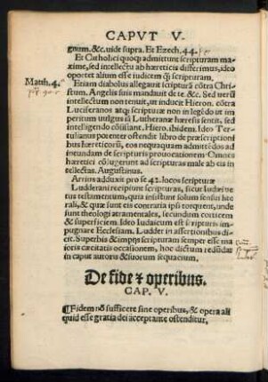 De fide & operibus. Cap. V.