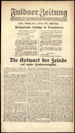 Ausgabe vom Montag, den 01. Januar 1917.
