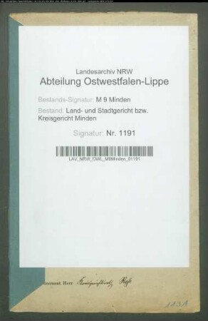 Sonstige: Hartmann, Friedrich Wilhelm: