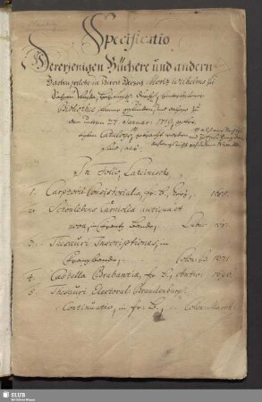 Lateinische [Nr. 1-45]