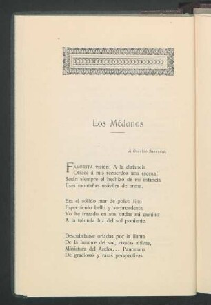 Los Médanos : A Osvaldo Saavedra.