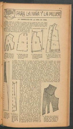 La confección de la ropa en casa : Para la niña y la mujer