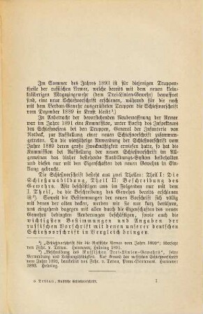 Die russische Schießvorschrift vom Jahre 1893 für das Drei-Linien-Gewehr
