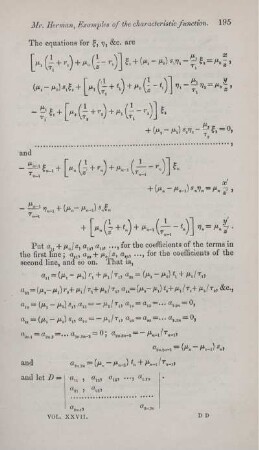 Examples of the characteristic function.