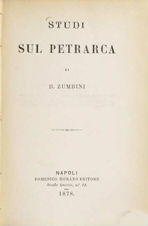 Studi sul Petrarca
