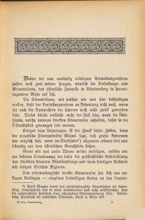 Zur Neuordnung der direkten Steuern Württembergs unter Bezugnahme auf die Einkommenssteuer-Gesetzgebung und Statistik anderer Deutscher Bundesstaaten