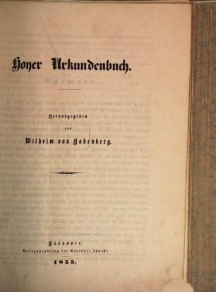 Hoyer Urkundenbuch, 1. Hoyer Hausarchiv