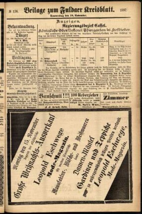 Zweite Ausgabe vom Donnerstag, den 18. November 1897.