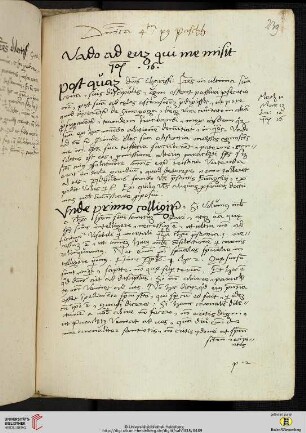 Dominica 4ta. post paschha [!] [Predigttext, Io 16,5]