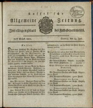 75tes Stueck, Sonntag, den 24. Juni 1810
