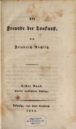 Für Freunde der Tonkunst, 1