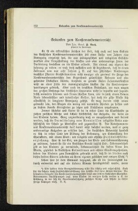 Gedanken zum Konfirmandenunterricht