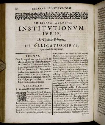 Ad Librum Quartum Institutionum Iuris.
