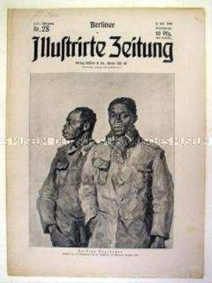 Illustrierte Wochenzeitschrift "Berliner Illustrirte Zeitung" u.a. zur österreichisch-ungarischen Marine und über farbige Soldaten in der britischen Armee (Titelbild)