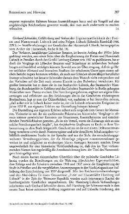 Schneider, Gerhard :: Gefährdung und Verlust der Eigenstaatlichkeit der Freien und Hansestadt Lübeck und seine Folgen, (Veröffentlichungen zur Geschichte der Hansestadt Lübeck, Reihe B, 14) : Lübeck, Schmidt-Römhild, 1986