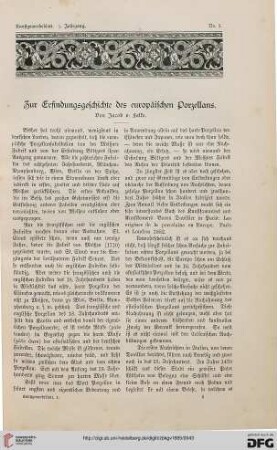 Zur Erfindungsgeschichte des europäischen Porzellans