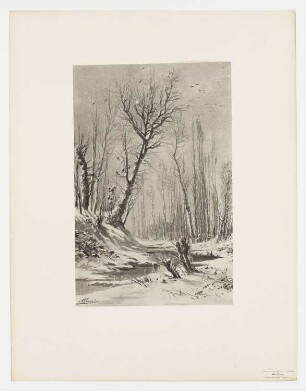 Effet de neige, Blatt 39 der Folge "Le paysage au fusain"