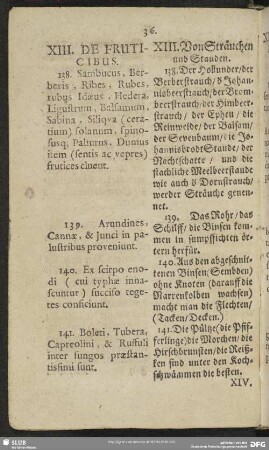 XIII. De Fructibus