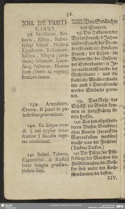 XIII. De Fructibus