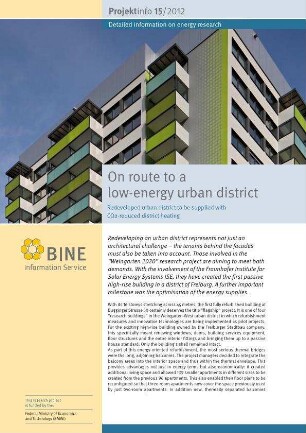On route to a low-energy urban district. Redeveloped urban district to be supplied with CO2-reduced district heating.