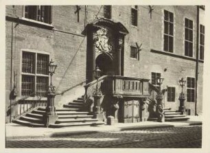 Pommern. Danzig. Rechtstädtisches Rathaus. Rathaustreppe