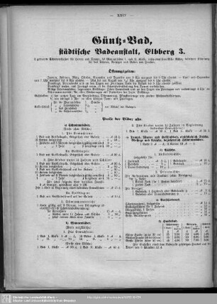 Anzeigen : Güntz-Bad, Städtische Badeanstalt, Elbberg 3.