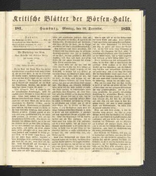 181. 16. Dezember 1833