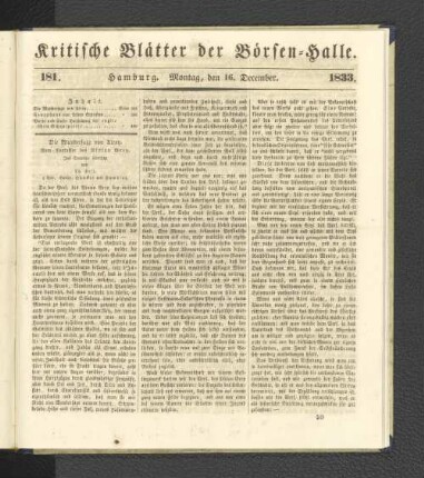 181. 16. Dezember 1833