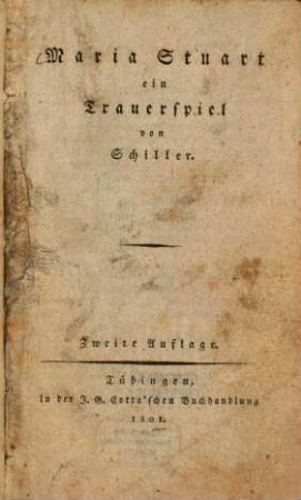 Maria Stuart : ein Trauerspiel