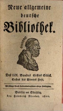 Neue allgemeine deutsche Bibliothek. 59. 1801